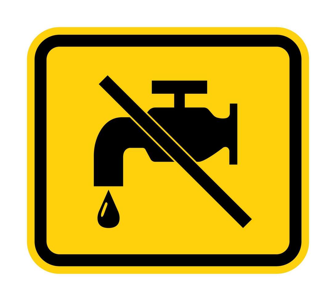 No water tap sign on white Background vector