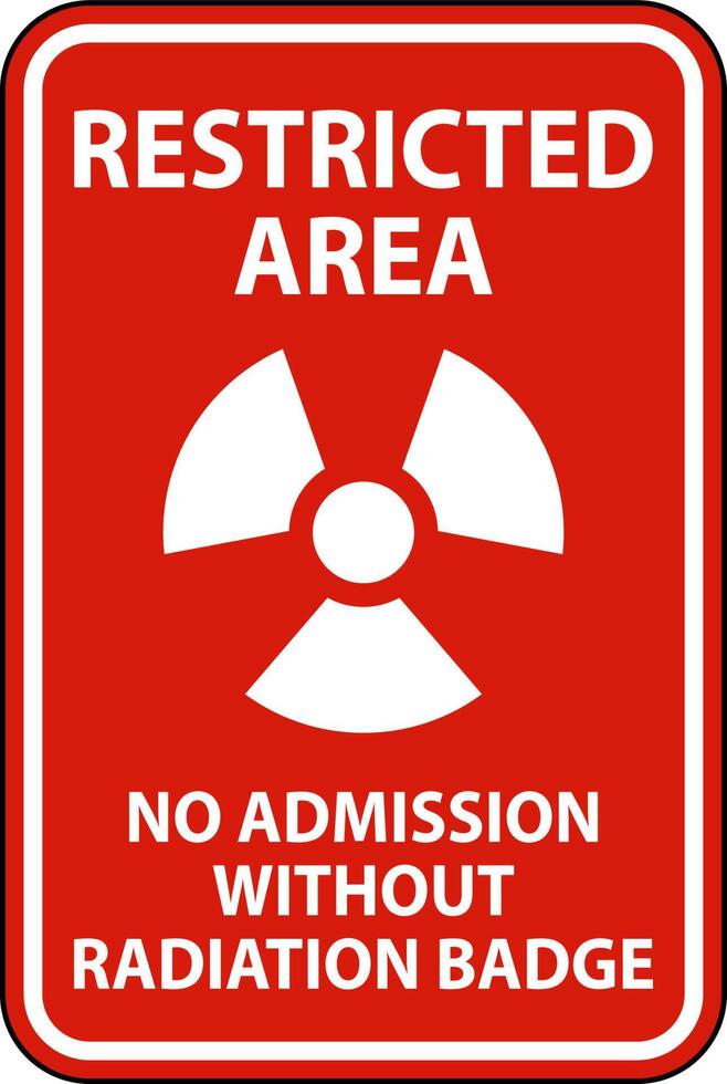 No Admission Without Badge Sign On White Background vector