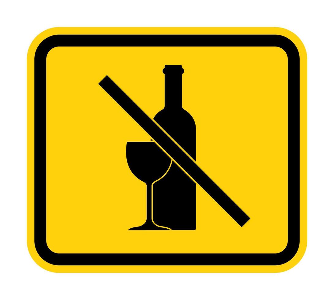 sin señales de beber, sin alcohol, actividad prohibida vector