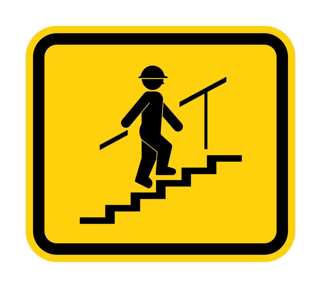 Stairway Sign On White Background vector