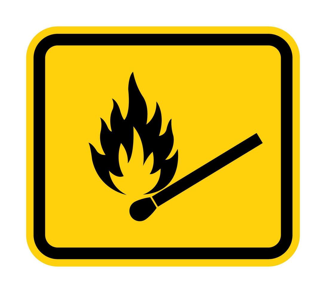 No Fire, No Matches or Open Flame Sign vector