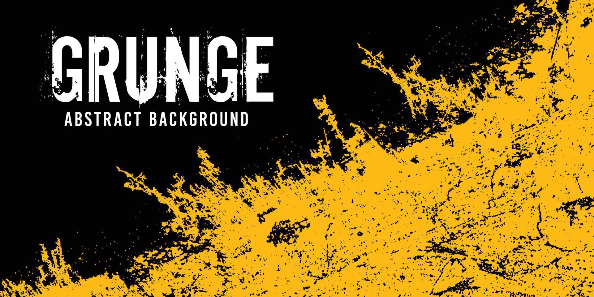 fondo grunge sucio abstracto negro y amarillo vector