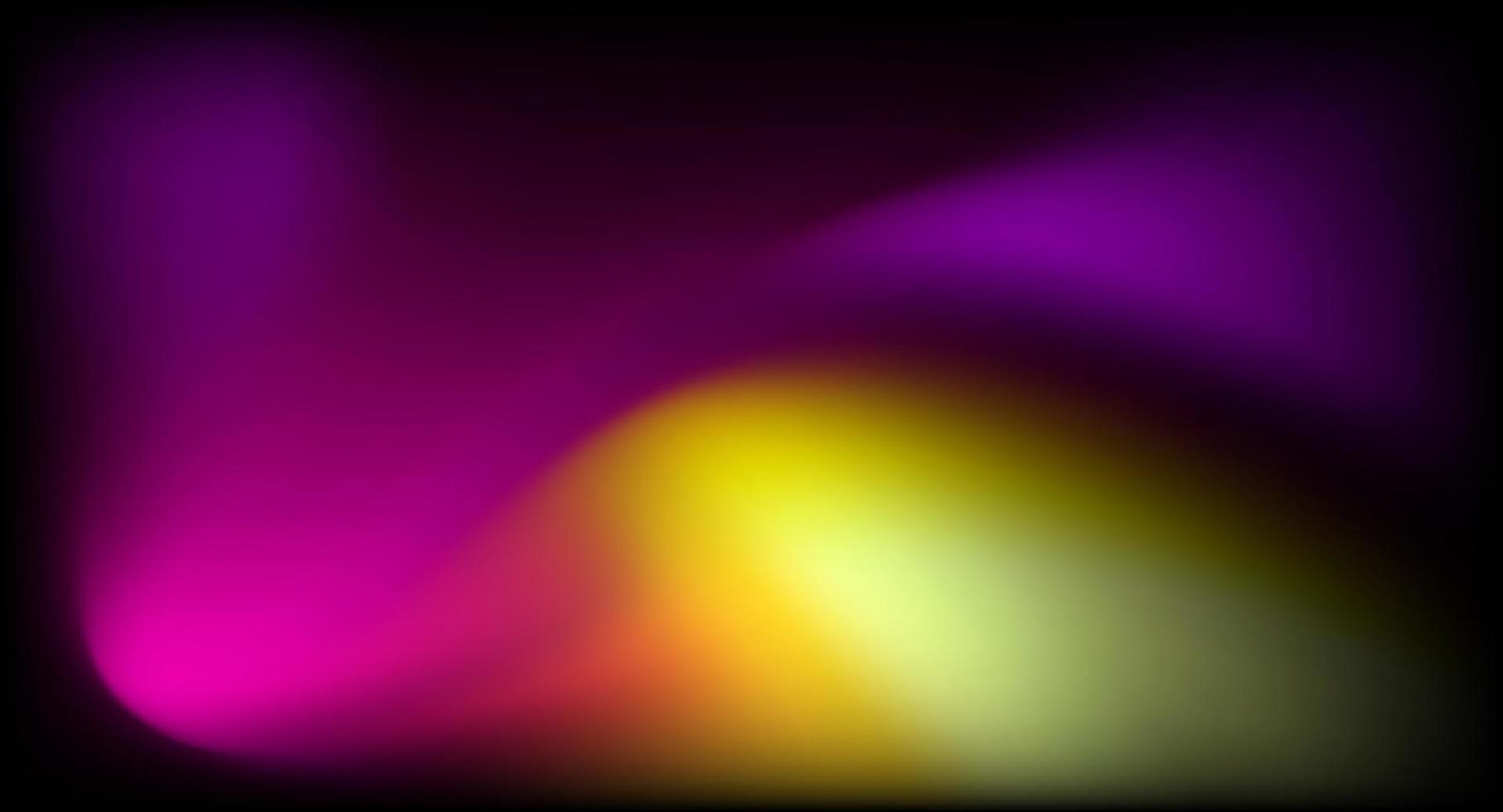 banner futurista de formas onduladas líquidas borrosas abstractas. Fondo de vector de ondas retro brillante