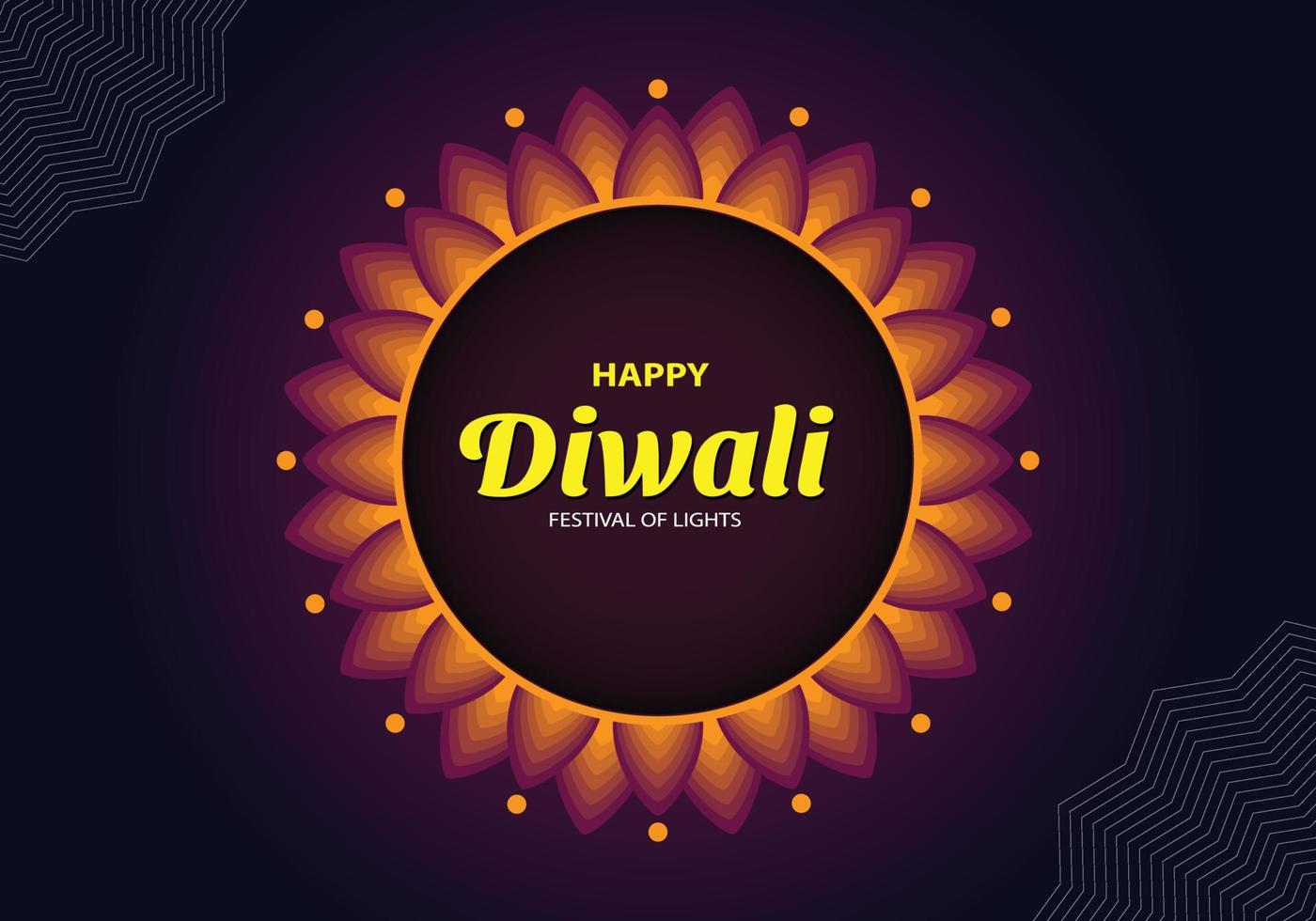 Diwali banner paper lantern style vector