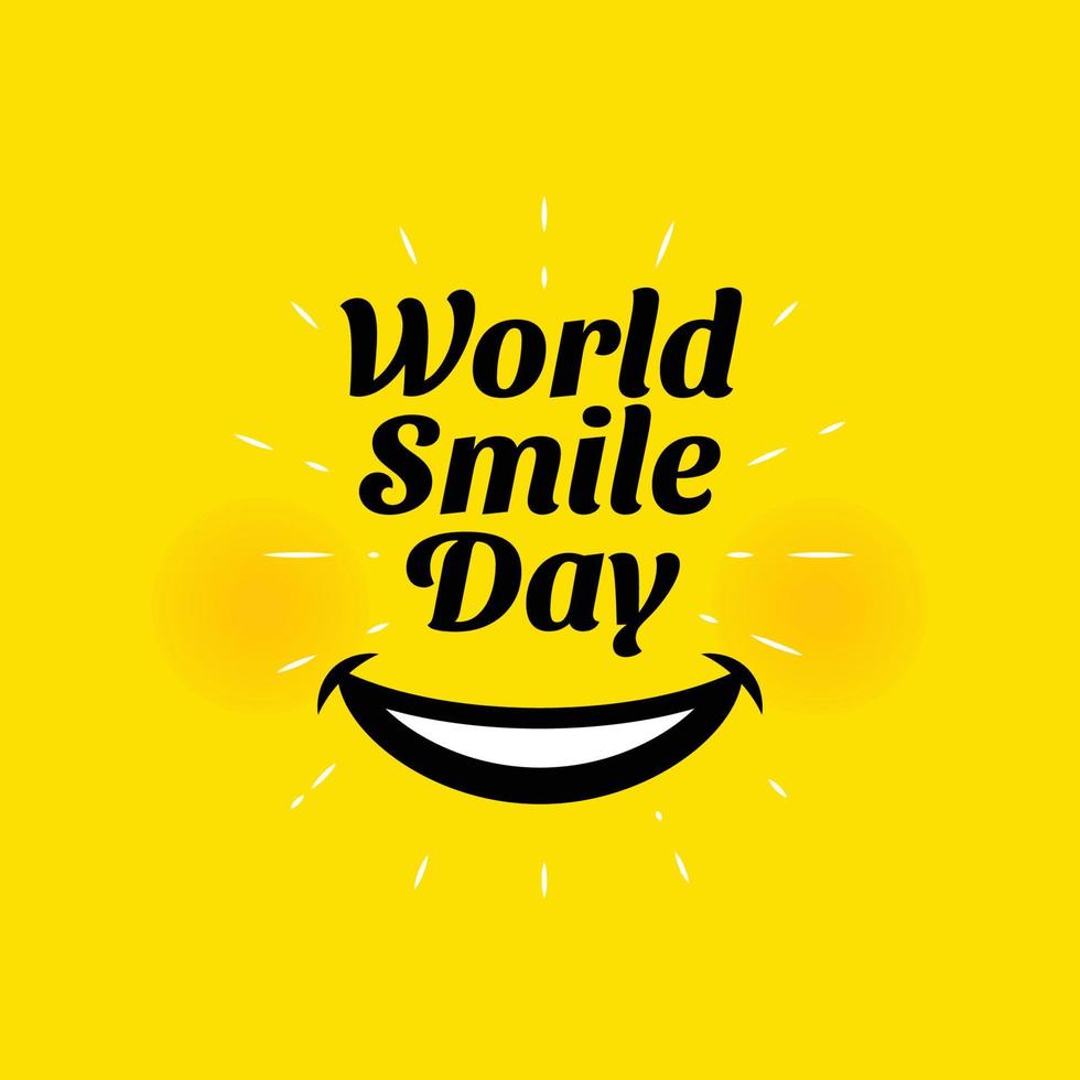 World smile day background vector