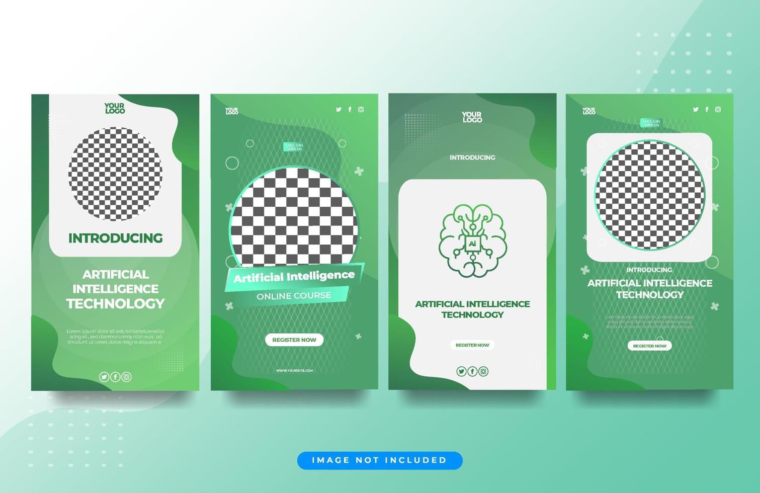 Artificial Intelligence bootcamp for post,stories collection Background