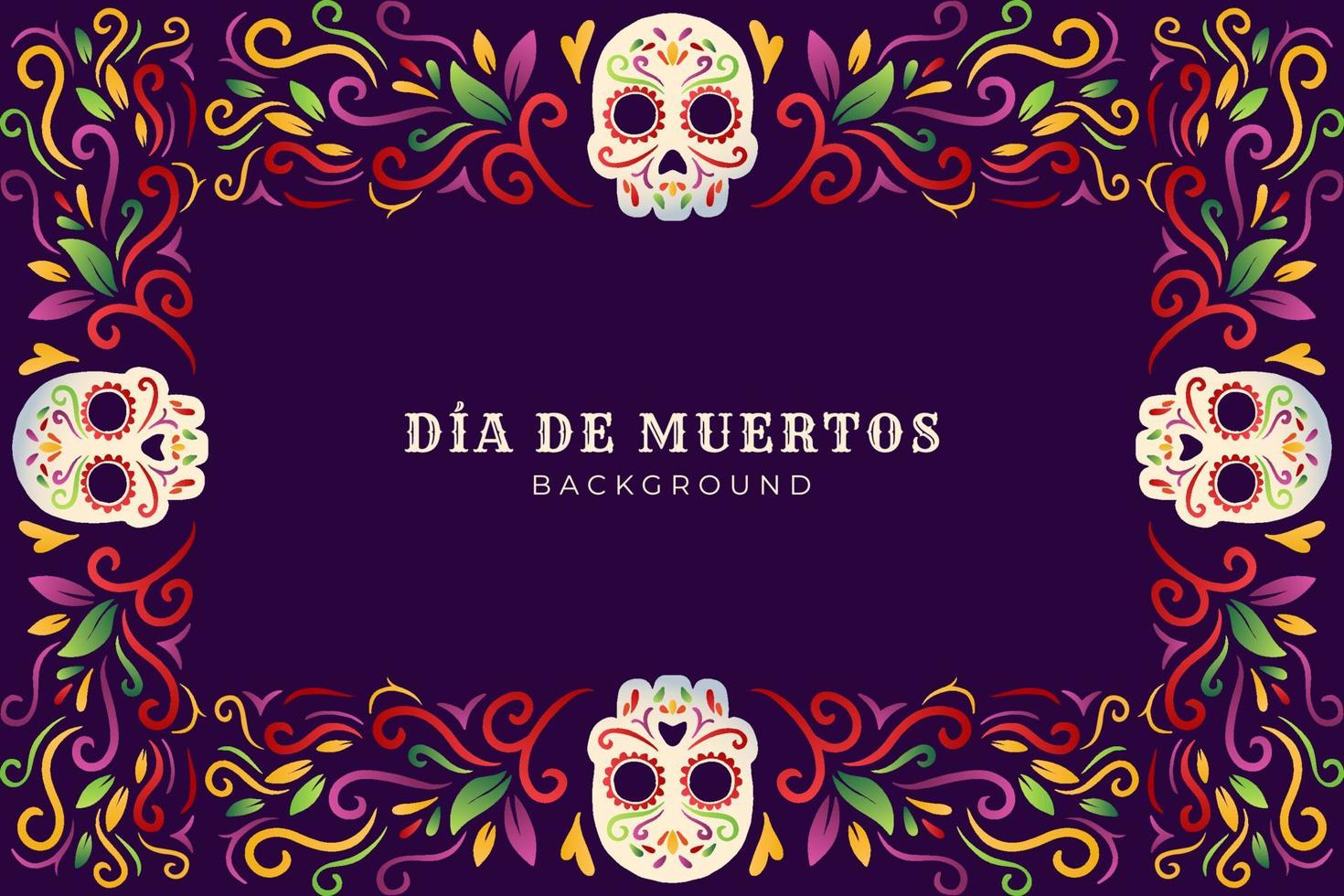 gradient Dia de muertos, day of dead background illustration vector