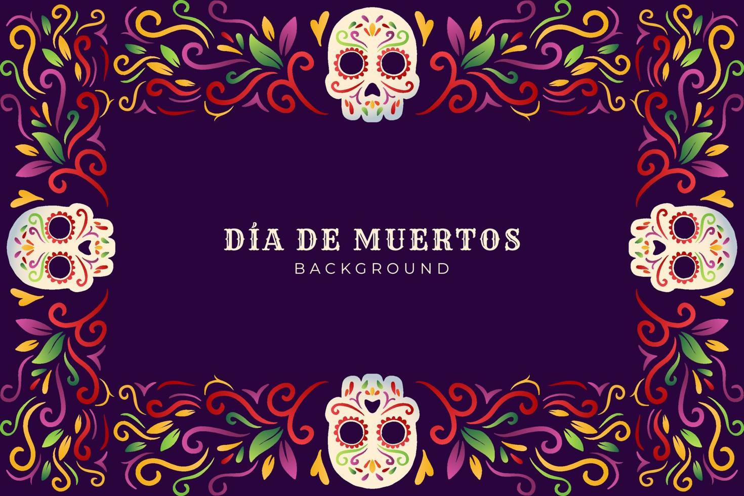 gradient Dia de muertos, day of dead background illustration vector