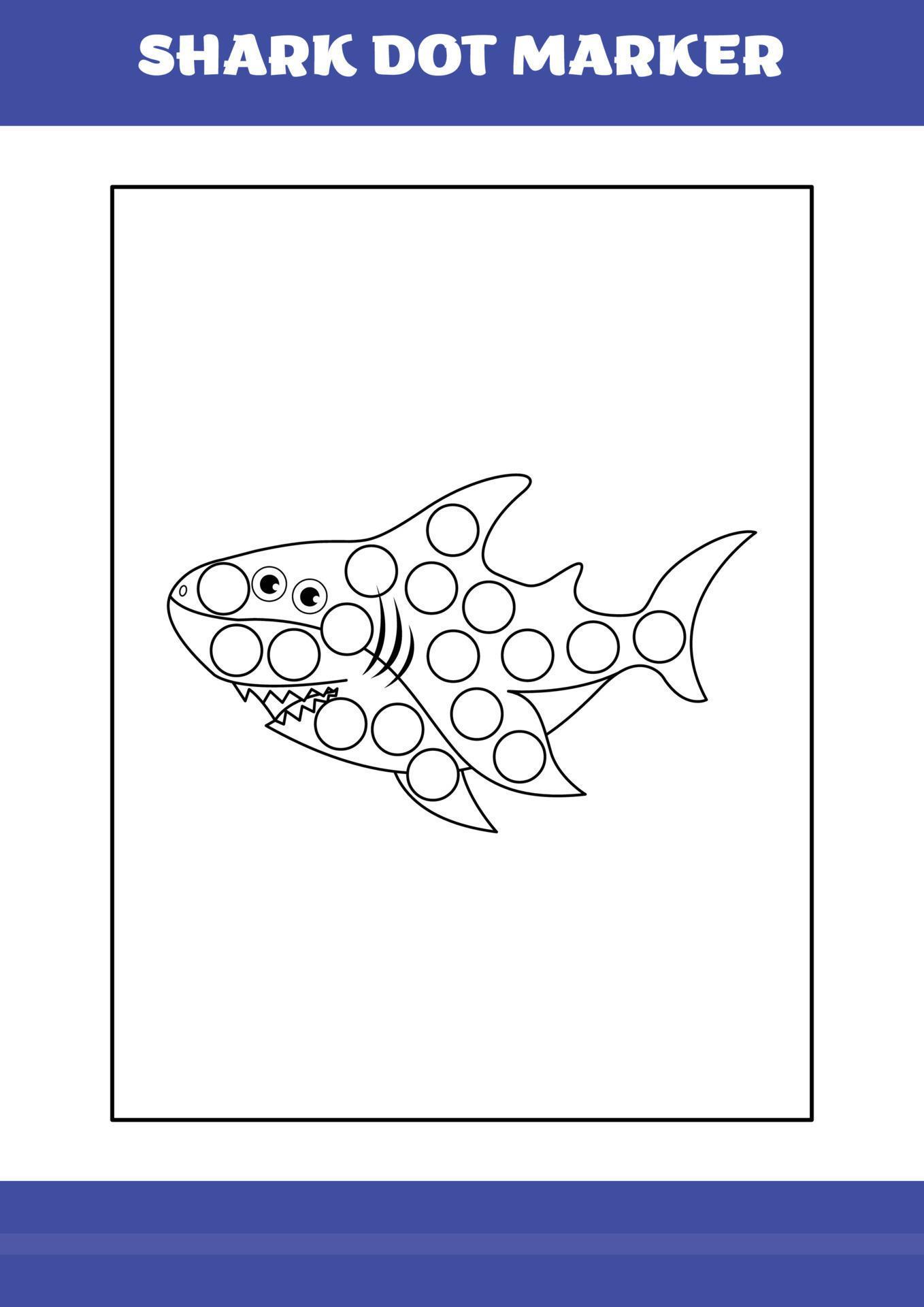 Shark Dot Marker Page For Kids Shark Dot Marker Book For Relax And shark-dot-marker-page-for-kids-shark-dot-marker-book-for-relax-and
