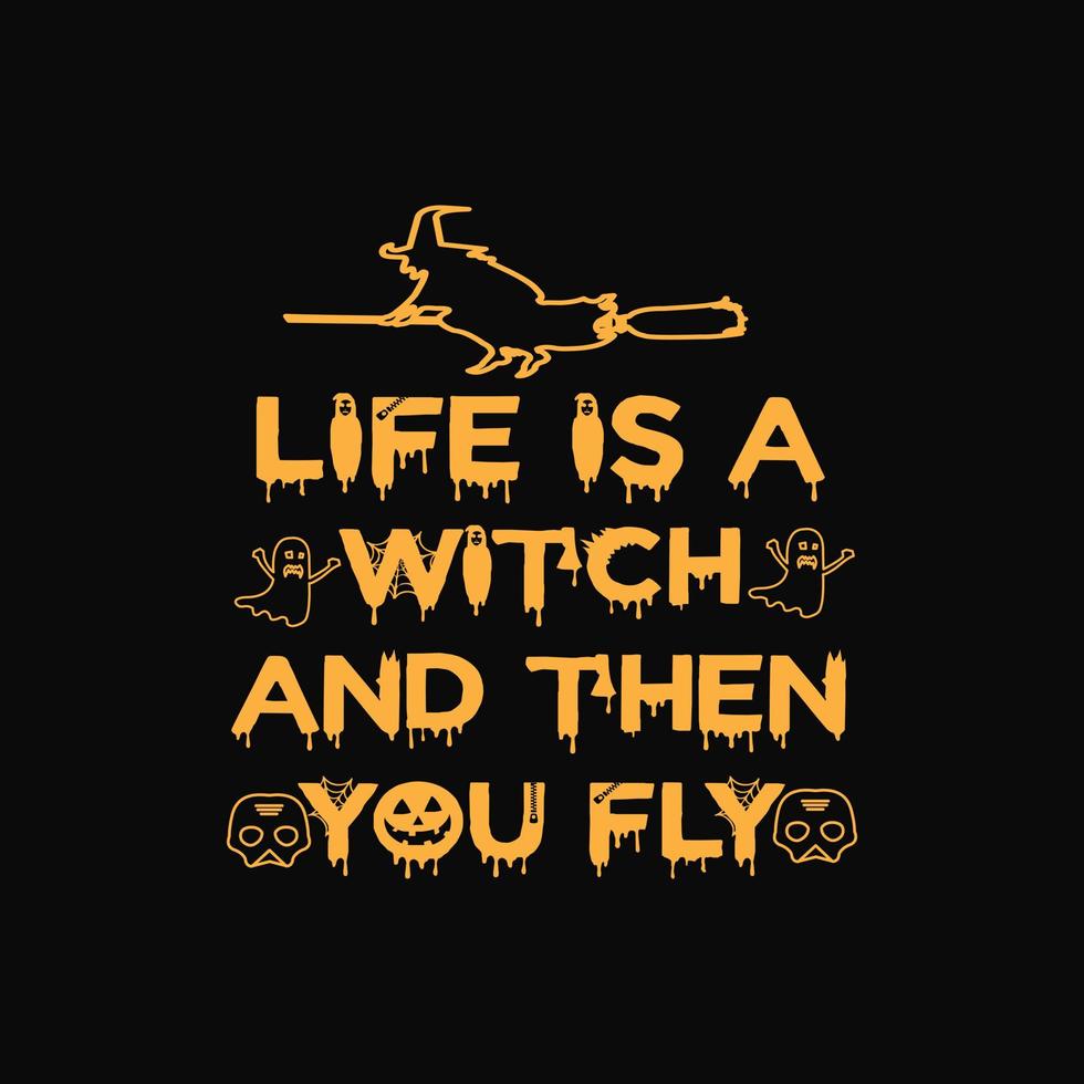 Happy Halloween lettering typography. Halloween typography t shirt design. vector