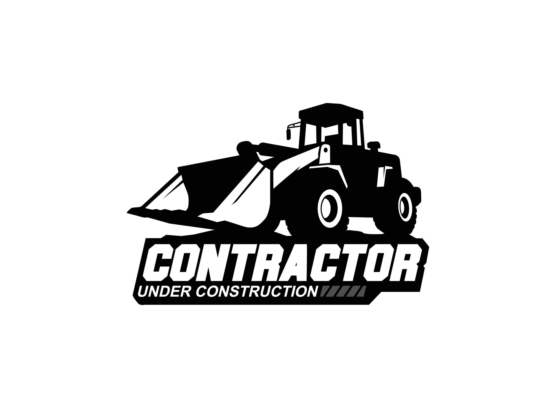 Loader logo vector for construction company. Heavy equipment template ...