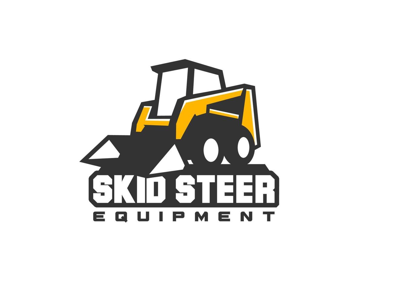 Skid steer logo template vector. Creative illustration for logo template. vector