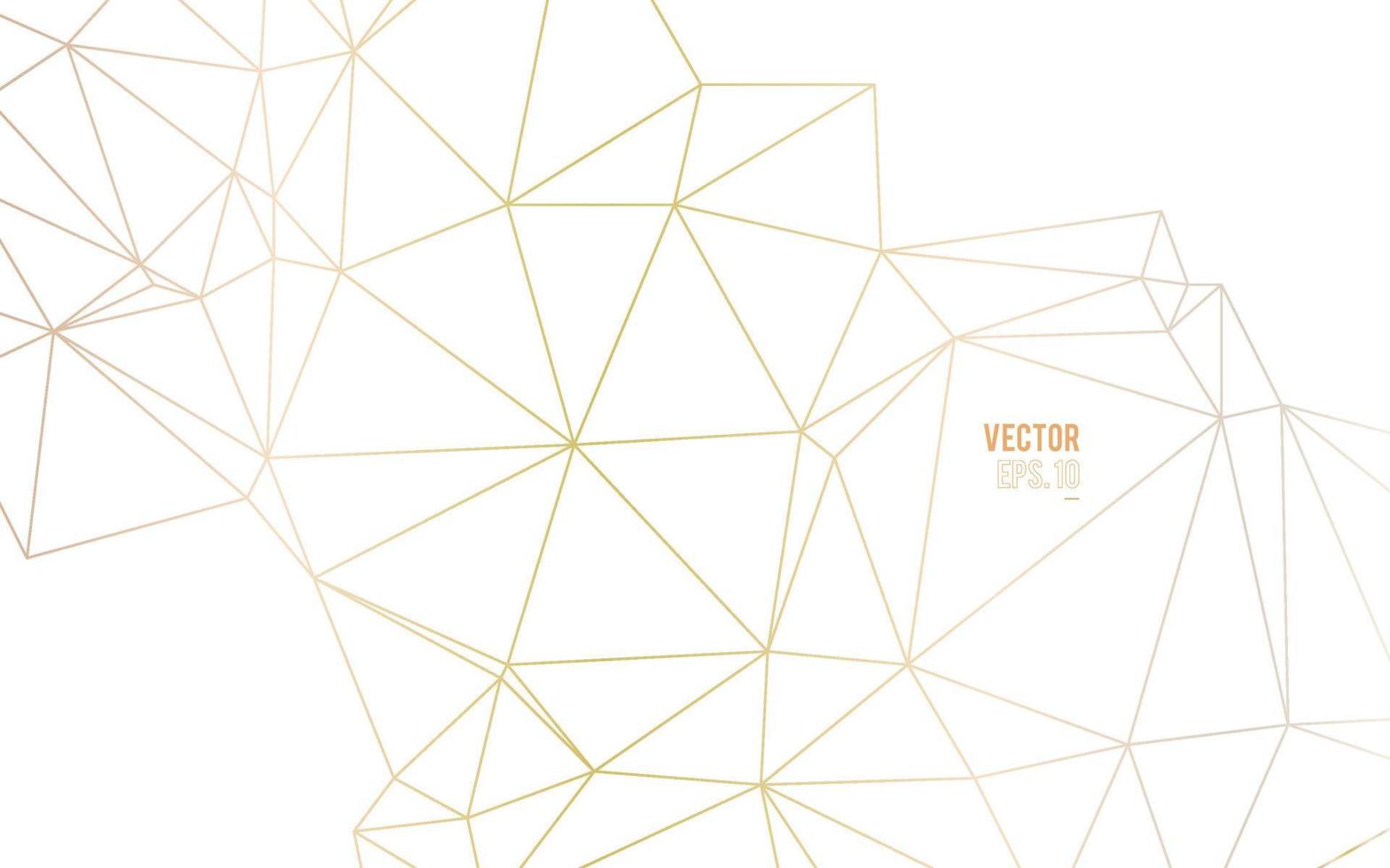 gold background, modern low poly lines effect with luxury gradient for backdrop. vector