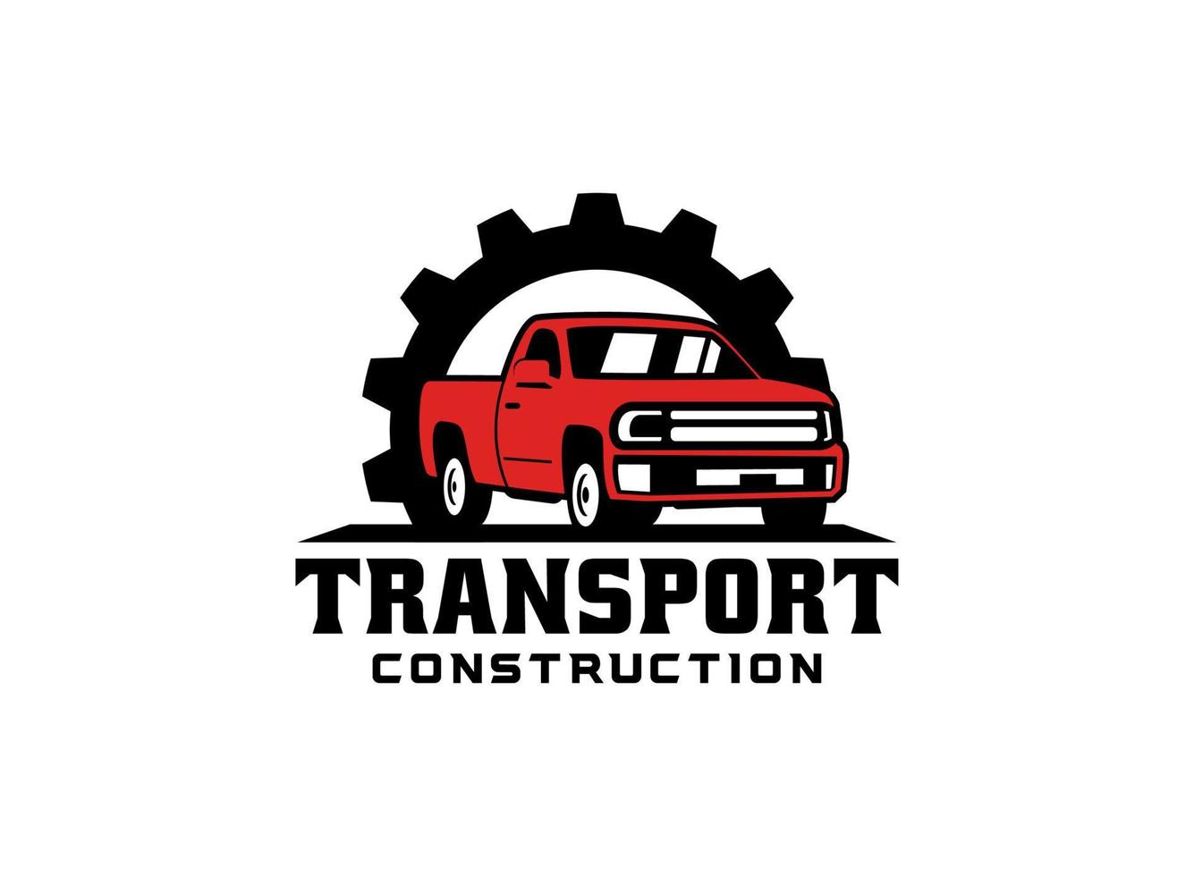 Truck logo vector for transportation company. Vehicle equipment template vector illustration for your brand.