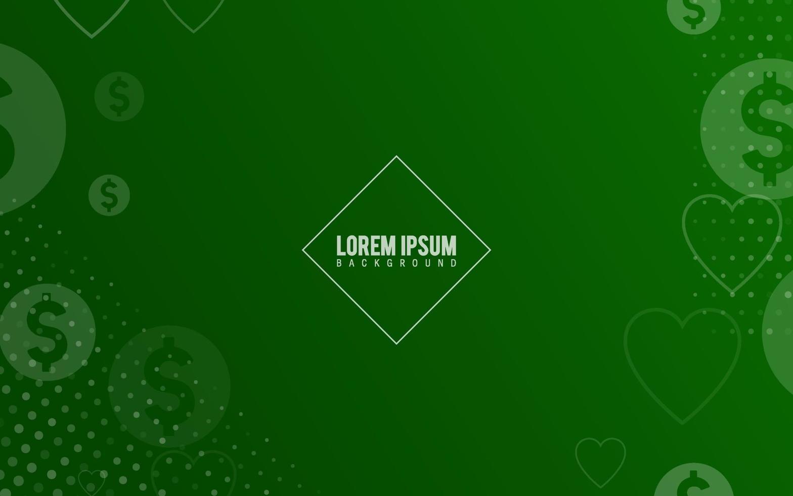 fondo verde, vector de ilustración abstracta minimalista aleatoria para logotipo, tarjeta, banner, web e impresión.