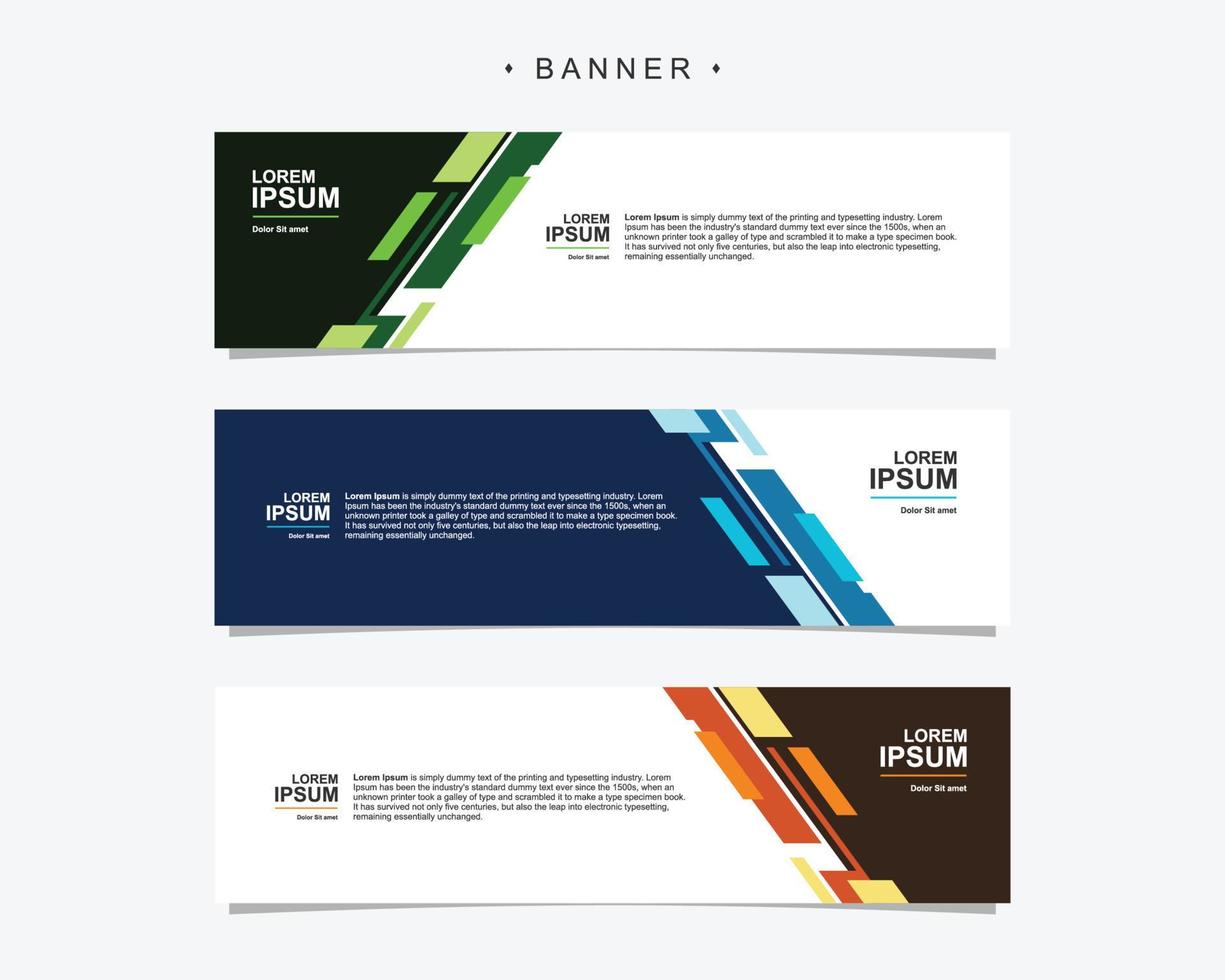 Banner design abstract vector template. Set of banner background isolated vector for print, display, promotion.