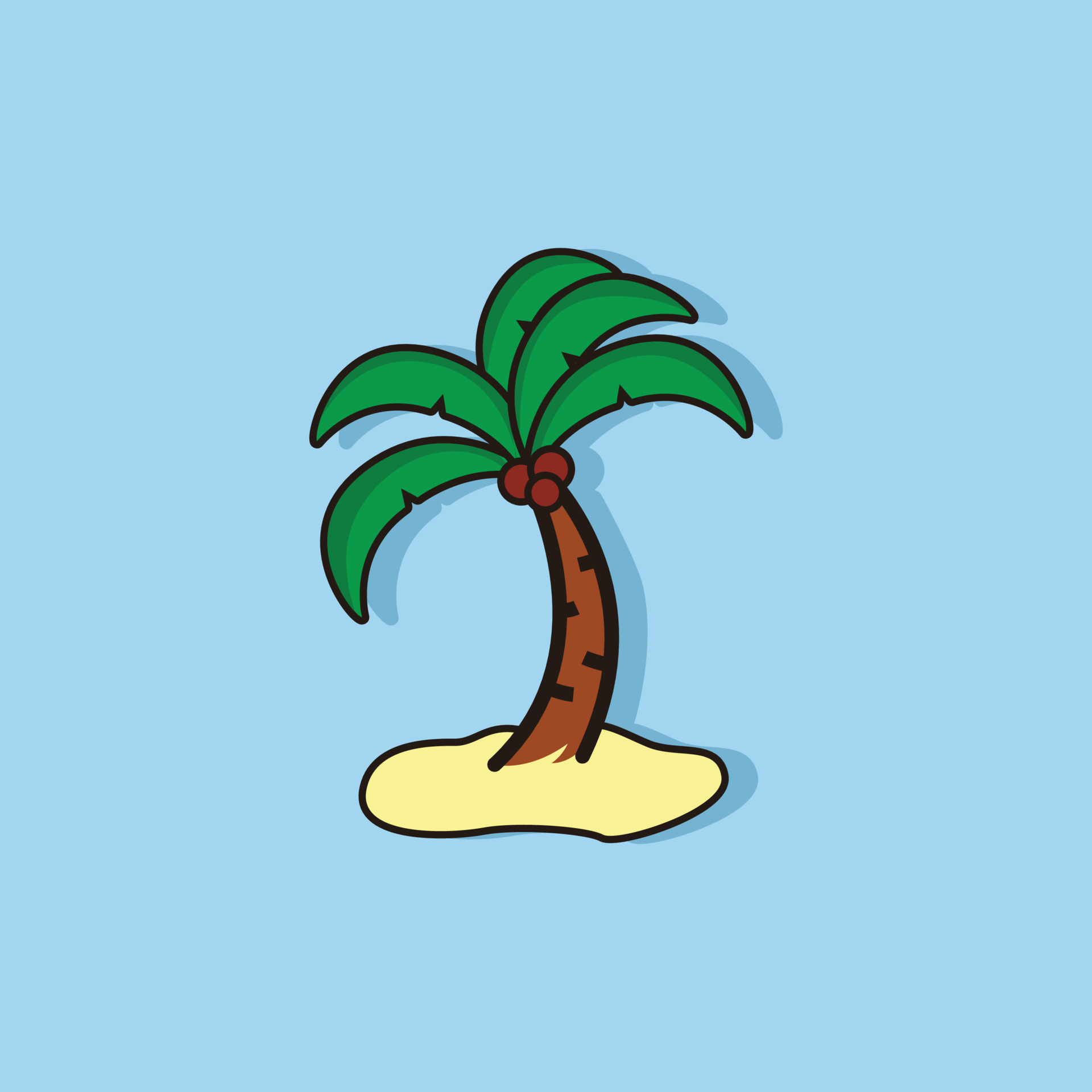 coconut tree simple vector cartoon 10816710 Vector Art at Vecteezy coconut tree simple vector cartoon 10816710 Vector Art at Vecteezy