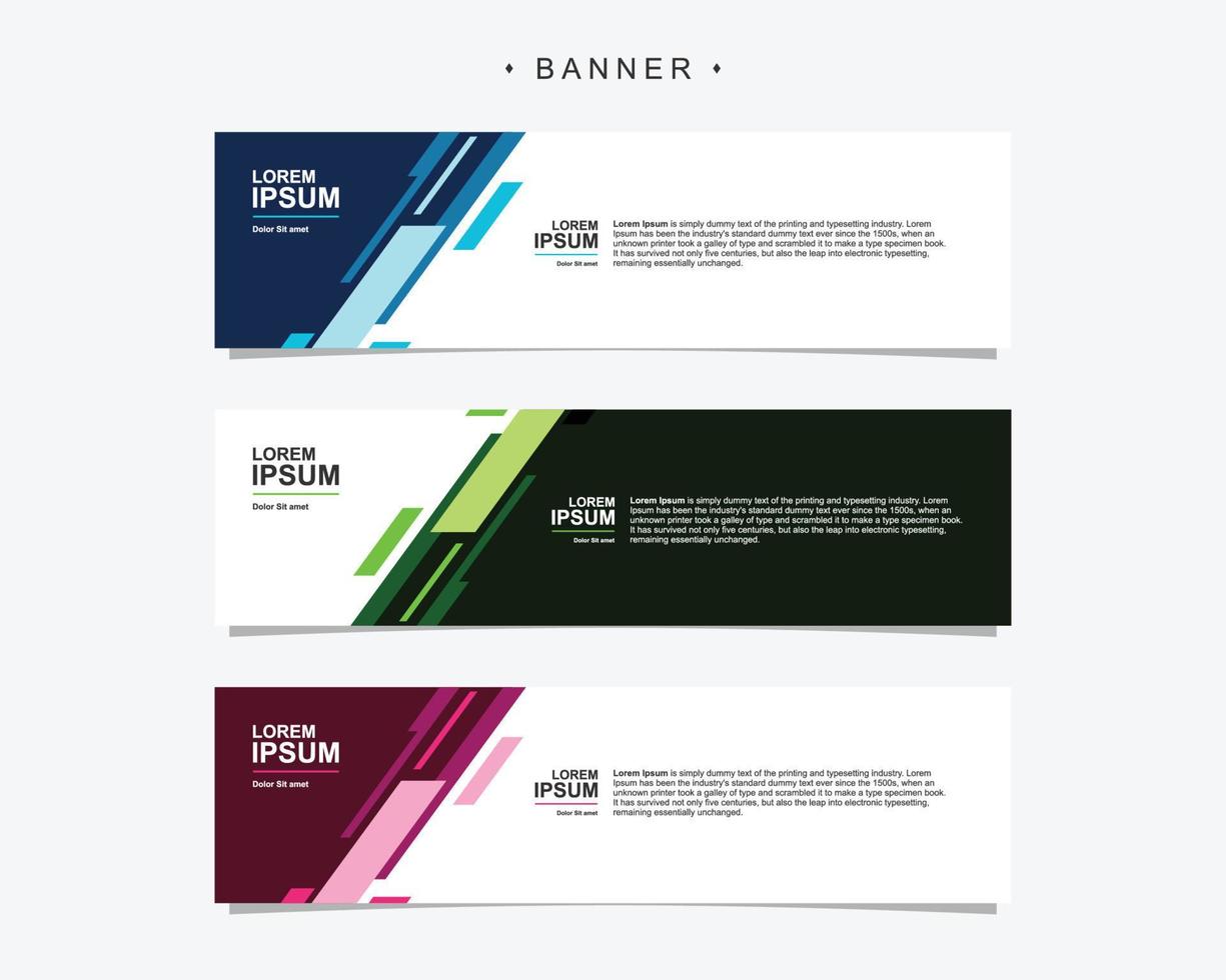 Banner design abstract vector template. Set of banner background isolated vector for print, display, promotion.