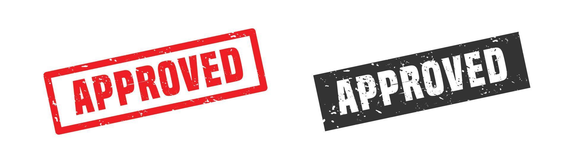 Approved stamp rubber with grunge style on white background vector