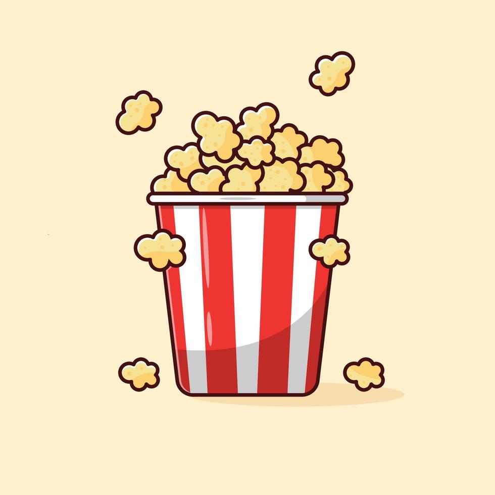 palomitas de maíz perfectas para el cine vector