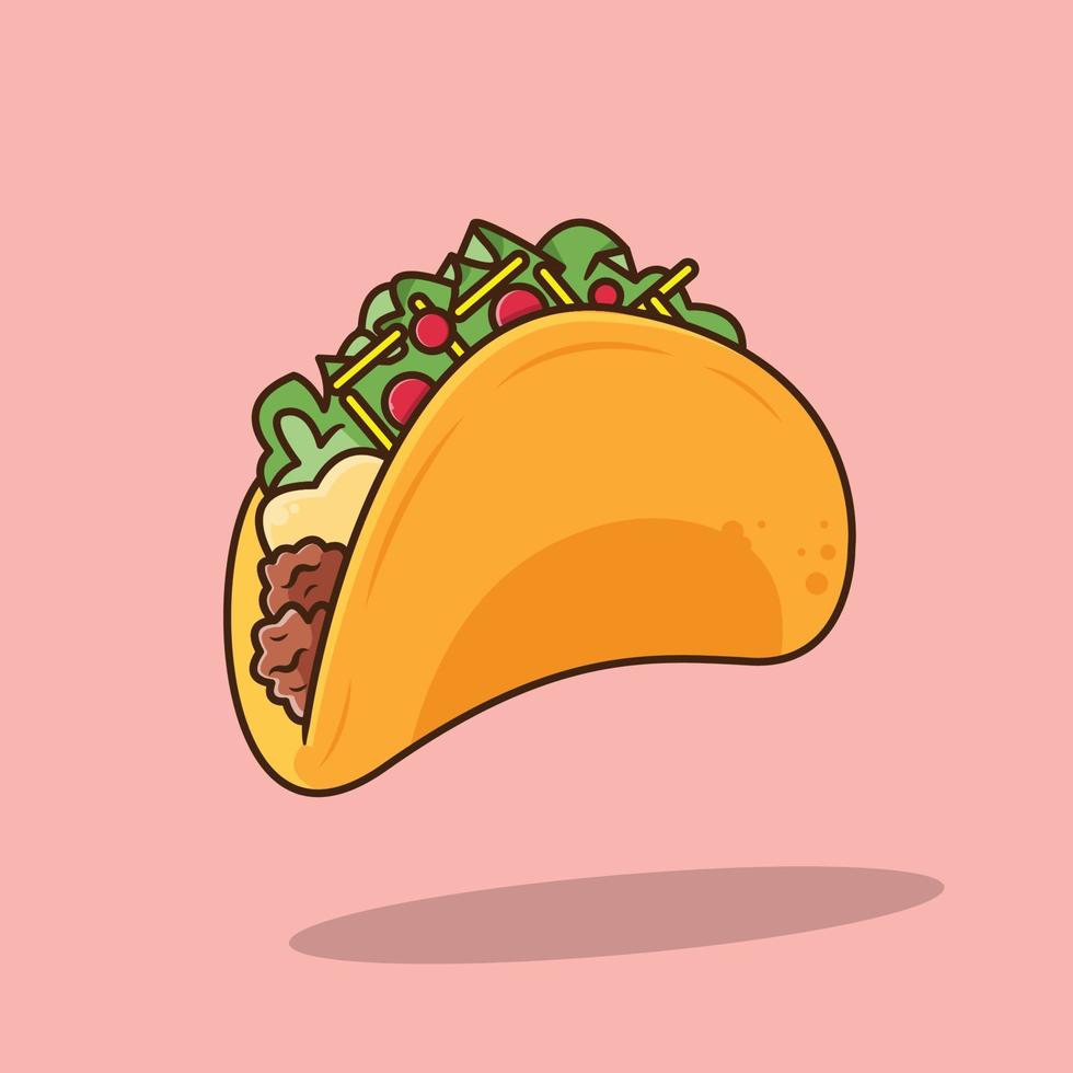 delicioso taco de texas vector