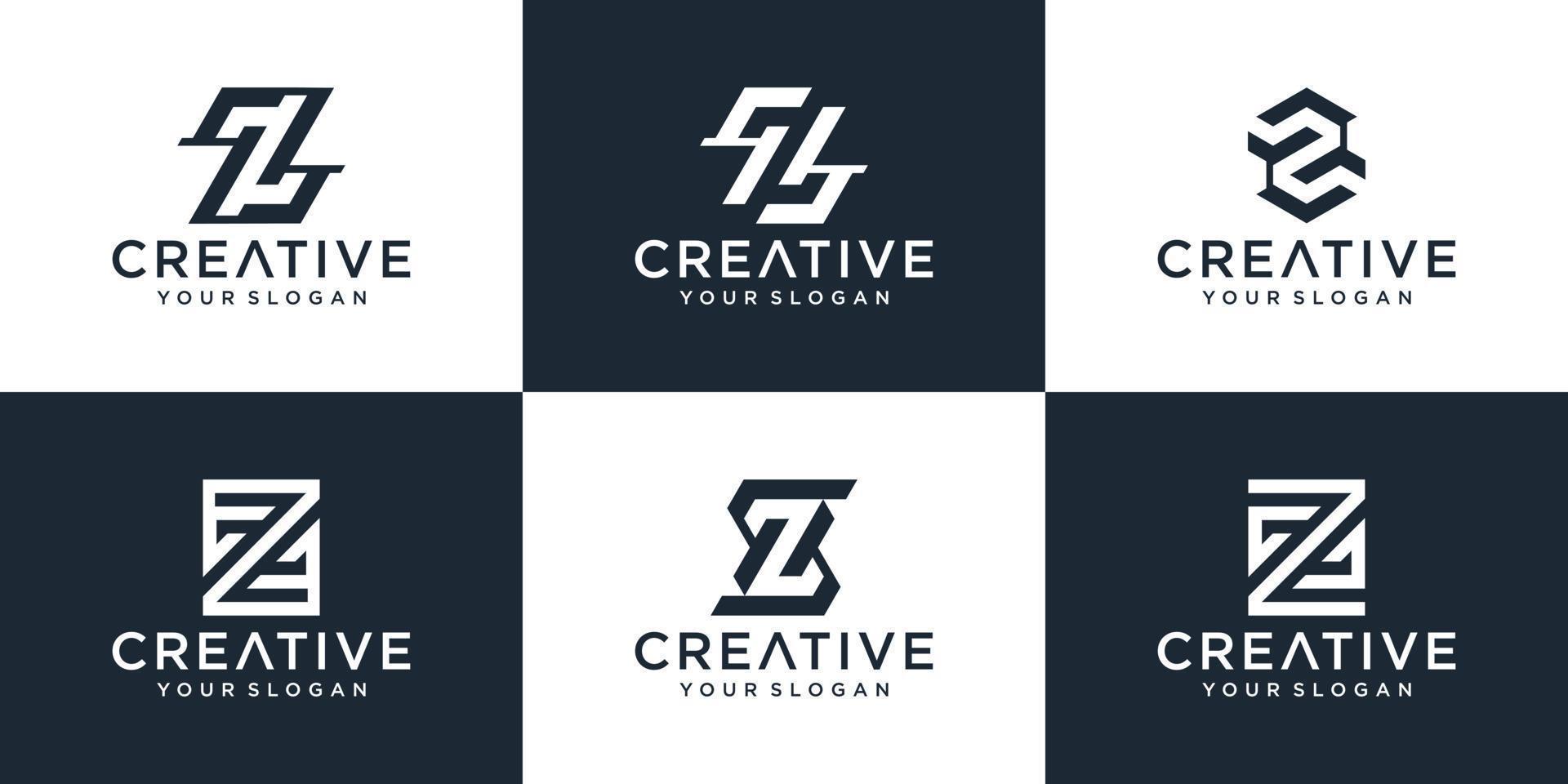 initials vector design collection