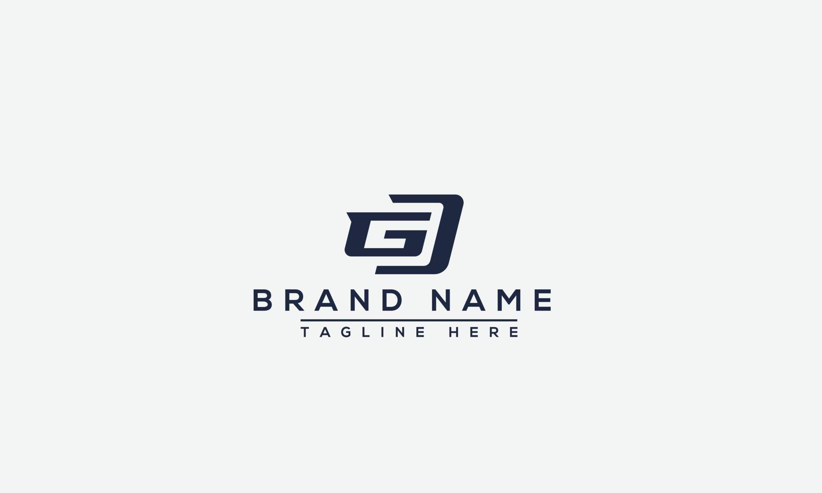 elemento de marca gráfico vectorial de plantilla de diseño de logotipo gd. vector