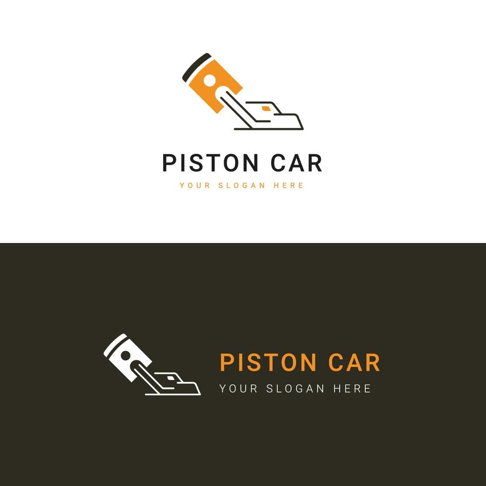 plantilla de logotipo de coche de pistón, logotipo perfecto para empresas relacionadas con la industria automotriz. ilustración vectorial del logotipo del coche. vector