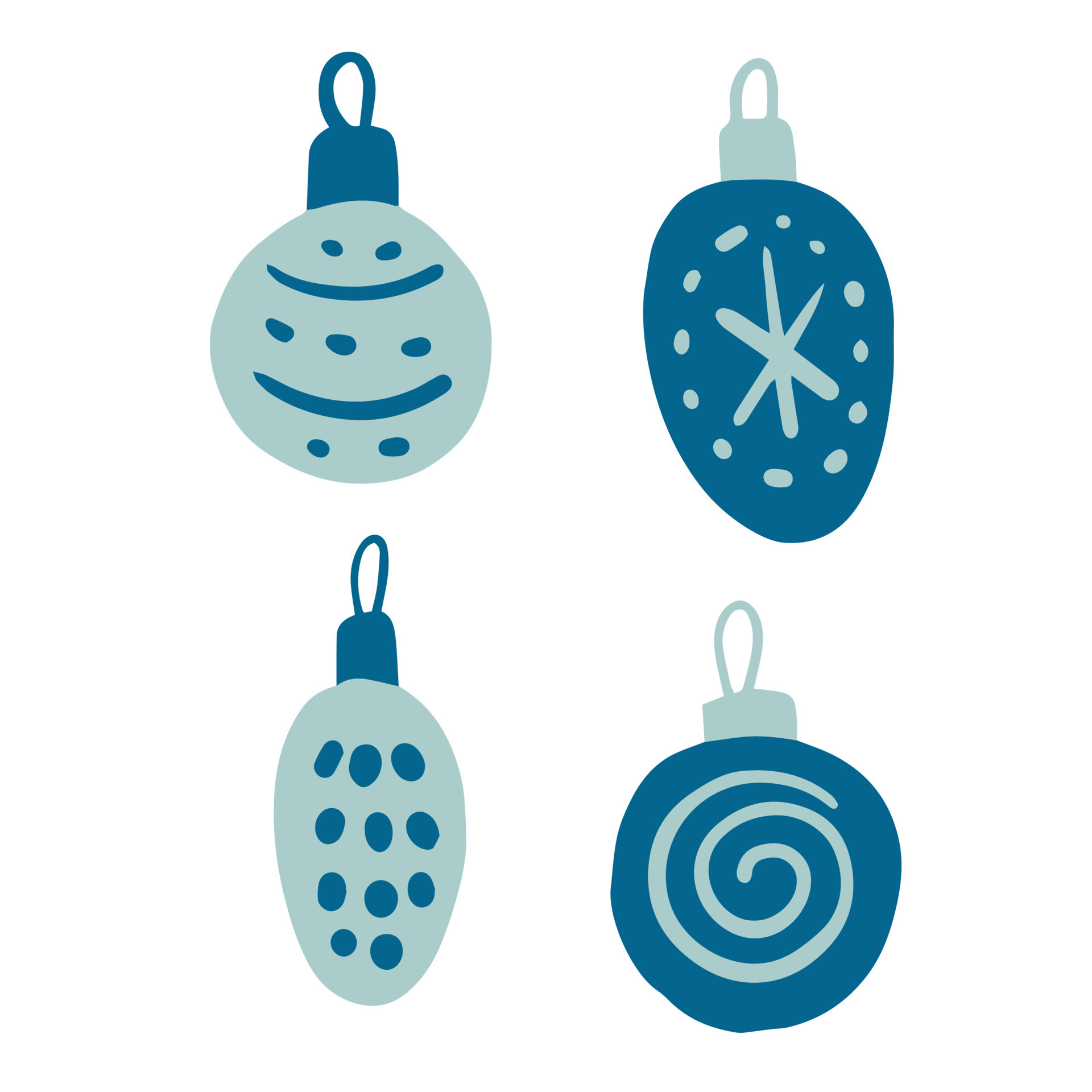 Christmas baubles doodle set 10817679 Vector Art at Vecteezy