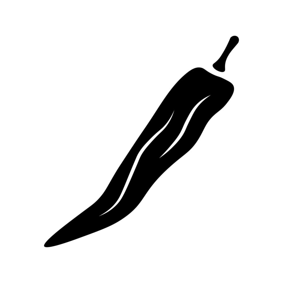 Chili simple black vector illustration