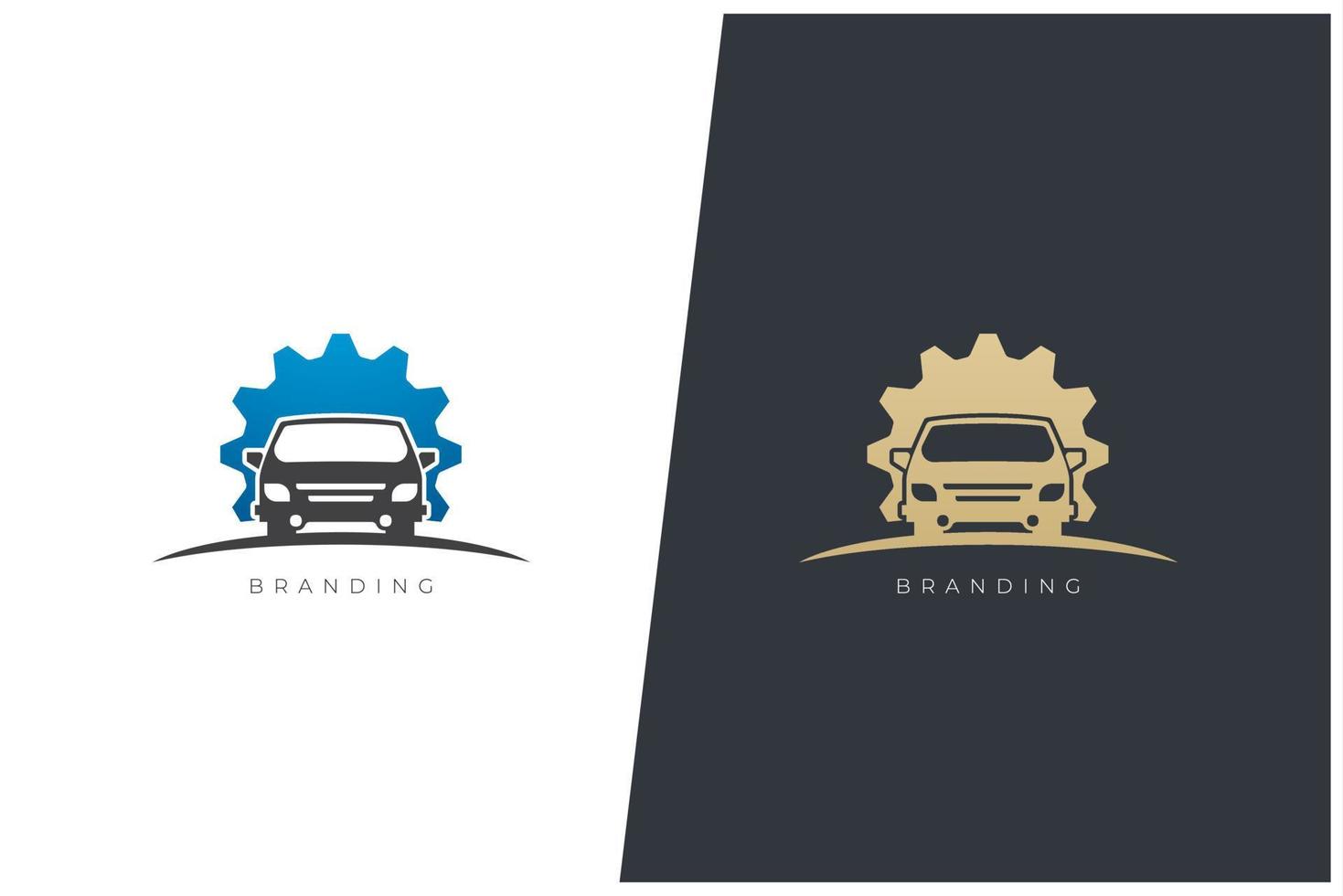 Car Repair Auto Shop Transportation Vector Logo Concept Design