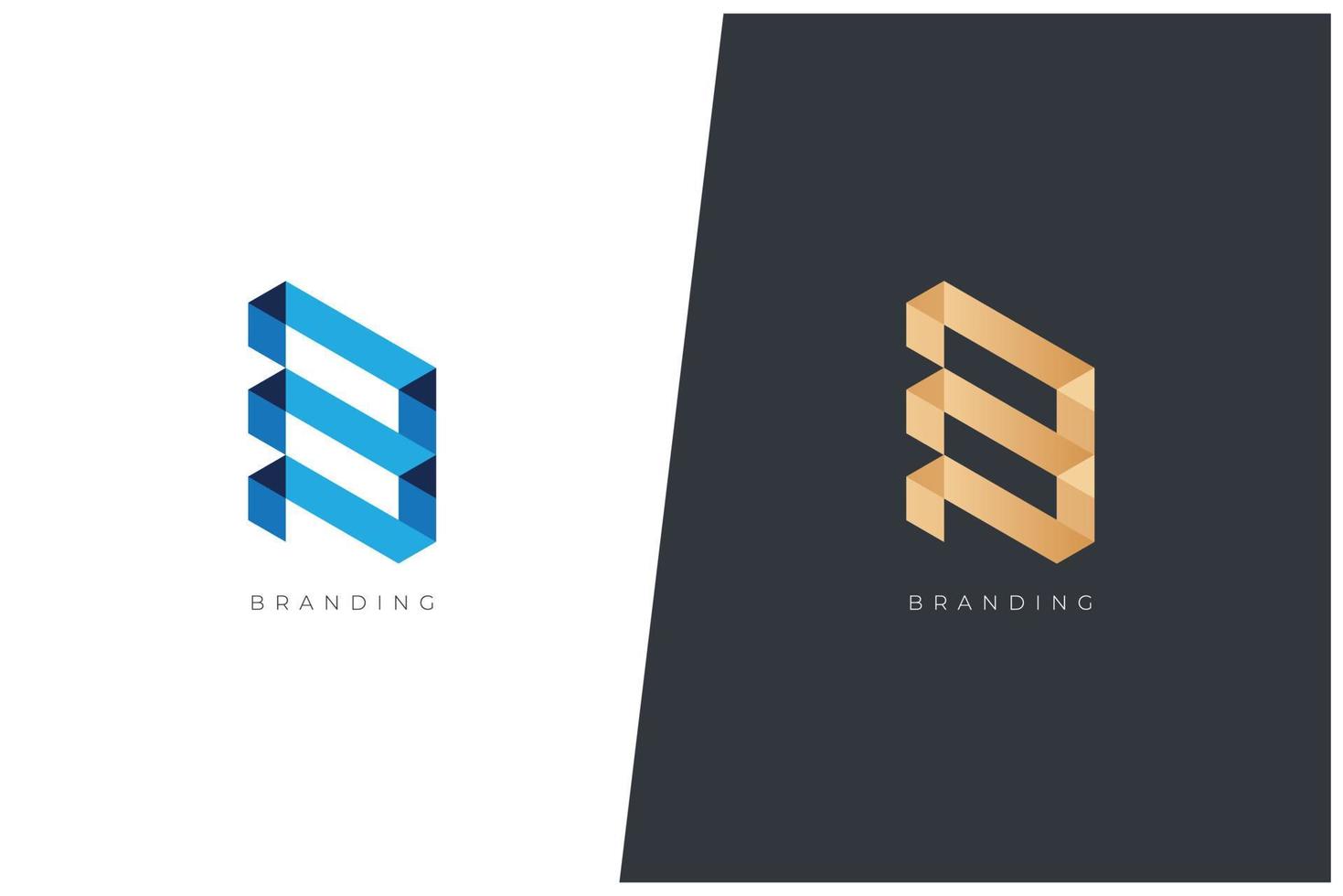 B Letter Logo Vector Concept Icon Trademark. Universal B Logotype Brand