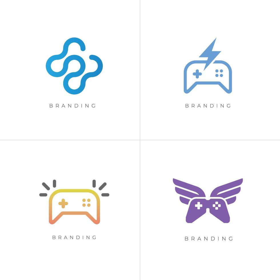 4in1 Bundle - Gaming Console Multimedia Vector Logo Set