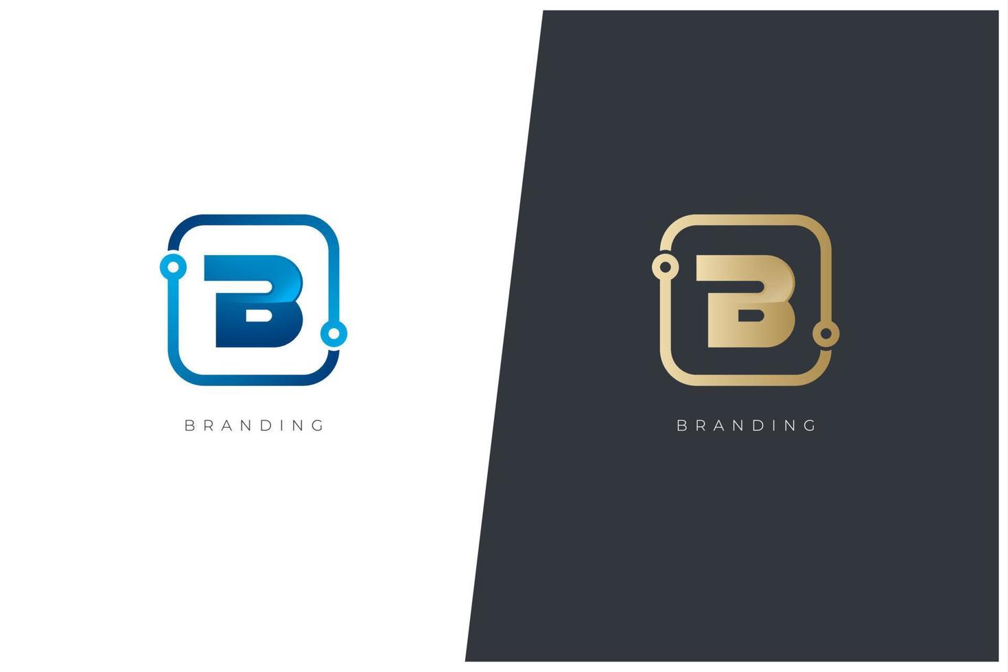 B Letter Logo Vector Concept Icon Trademark. Universal B Logotype Brand