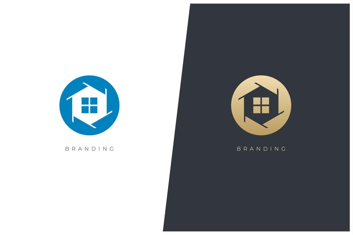 Home Vector Logo Concept Real Estate Renovation Modern Structure Architecture