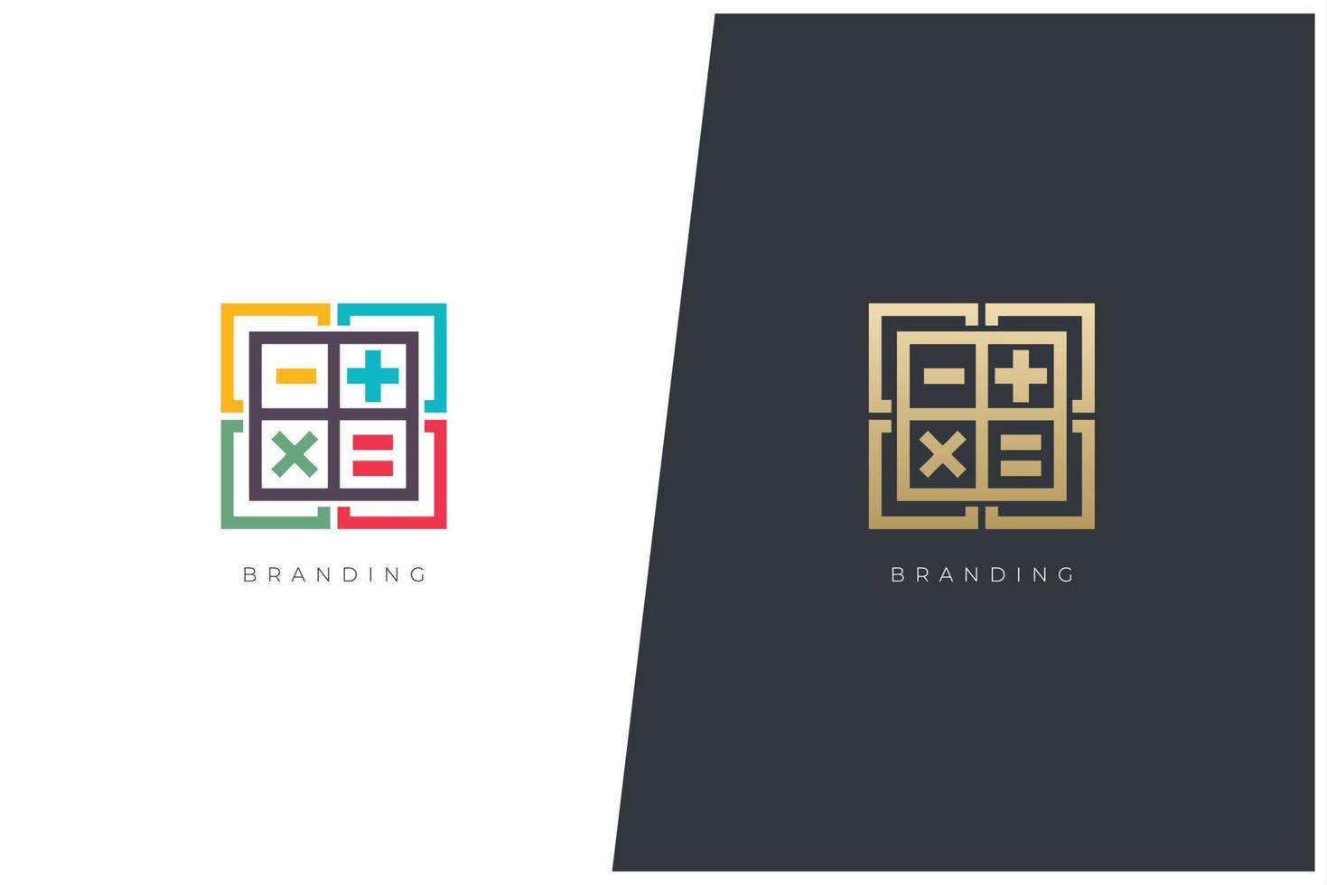 Mathematics Calculate Vector Logo Concept