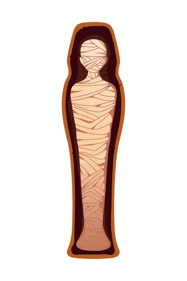 egyptian mummy icon vector