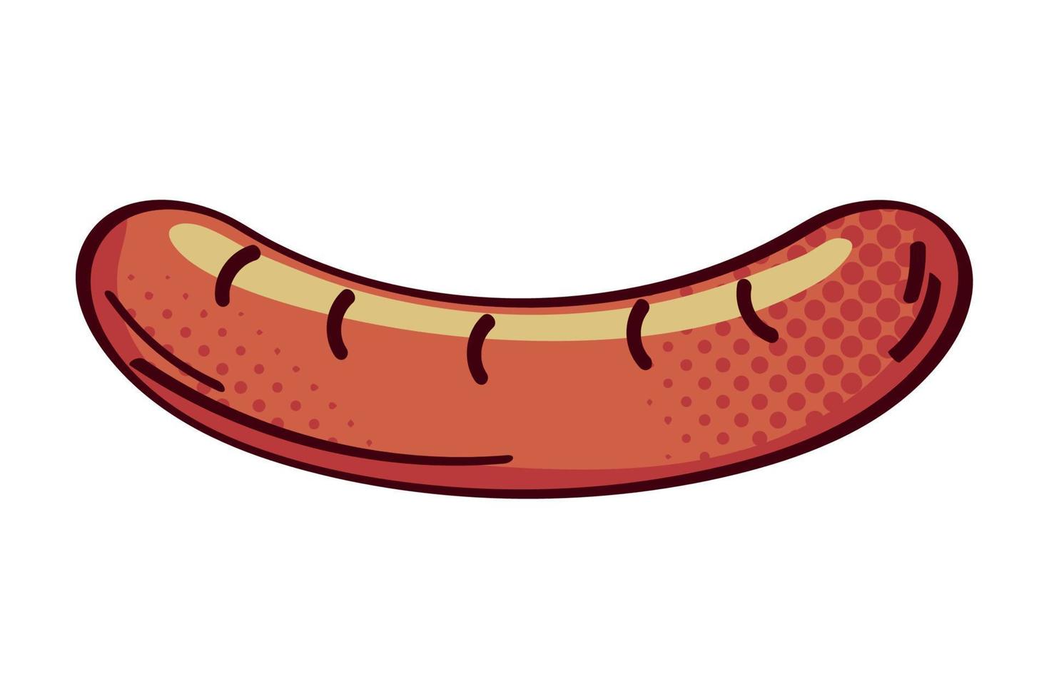 sausage fast food vector