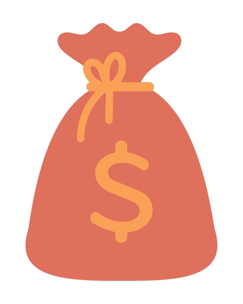 money bag icon vector