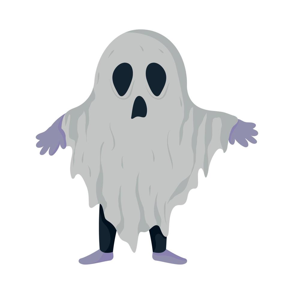 halloween ghost costume vector