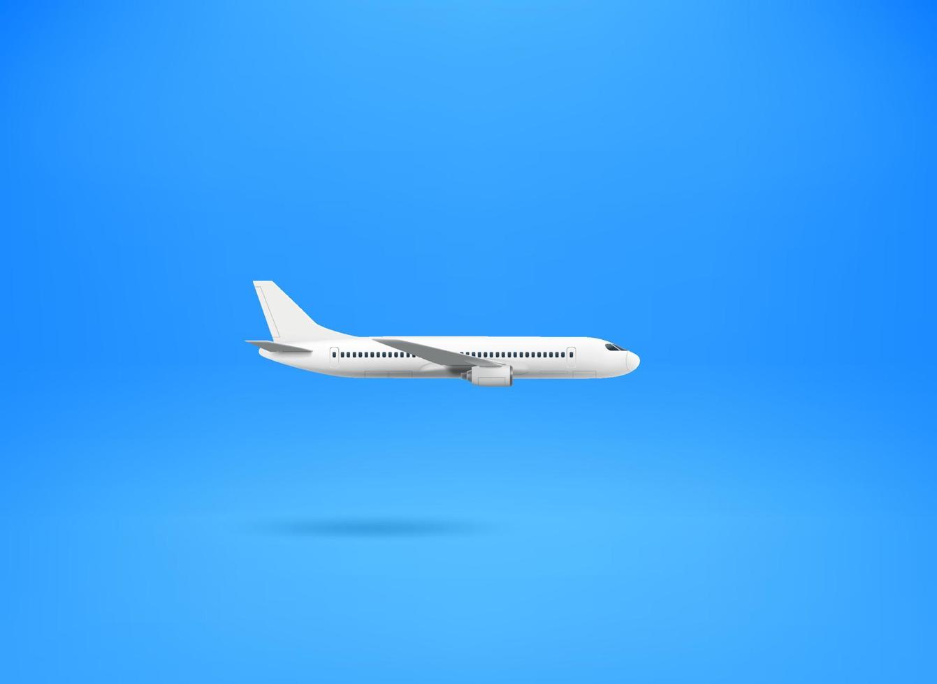 Flight of modern aircraft. 3d vector illustration with copy space