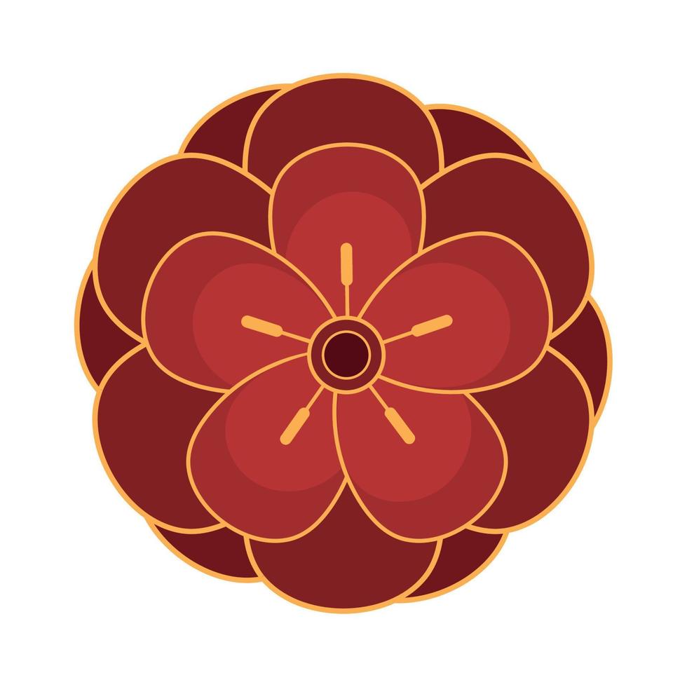 icono de decoración de flores vector