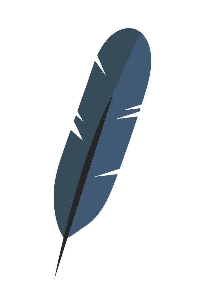 feather icon flat vector