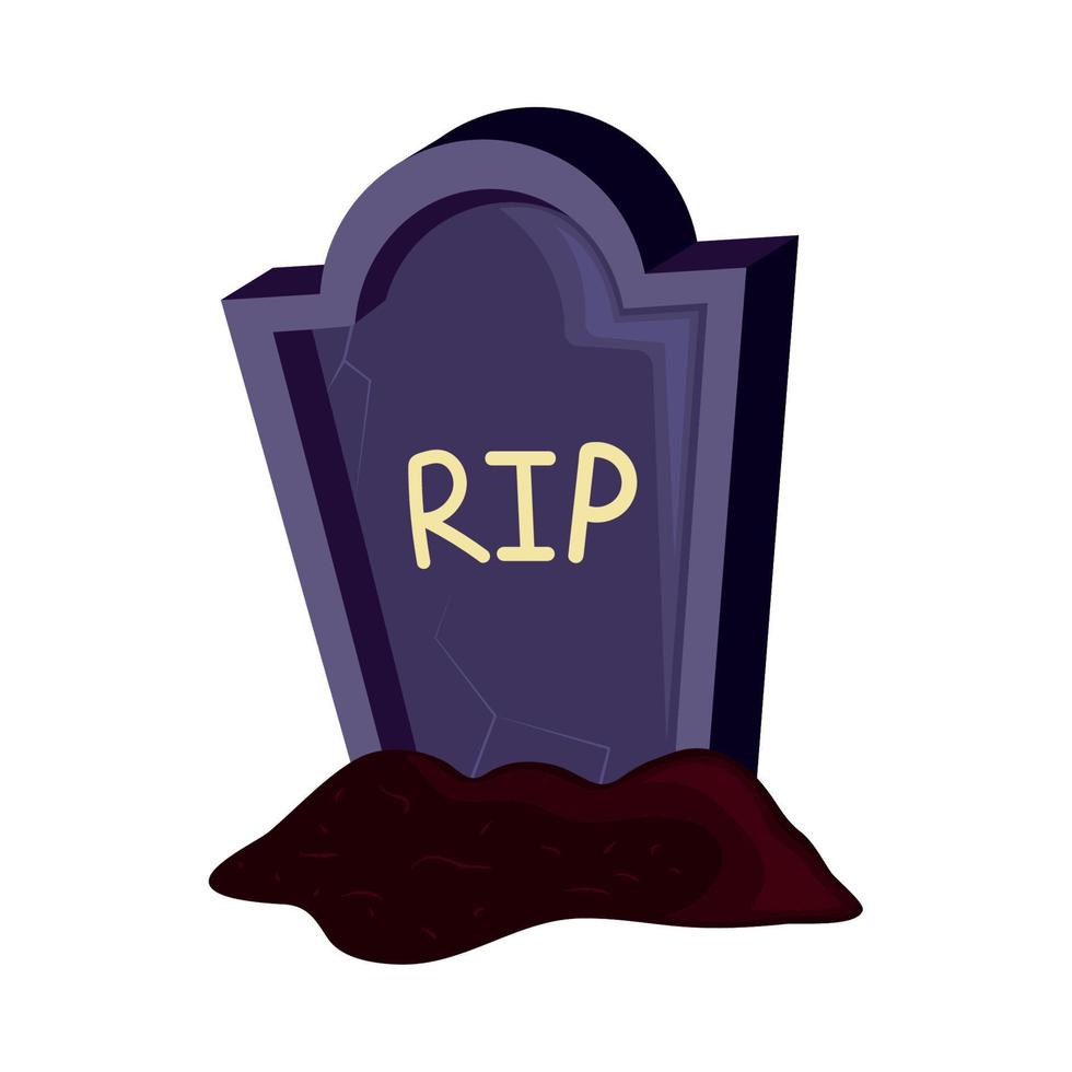 halloween tombstone icon vector