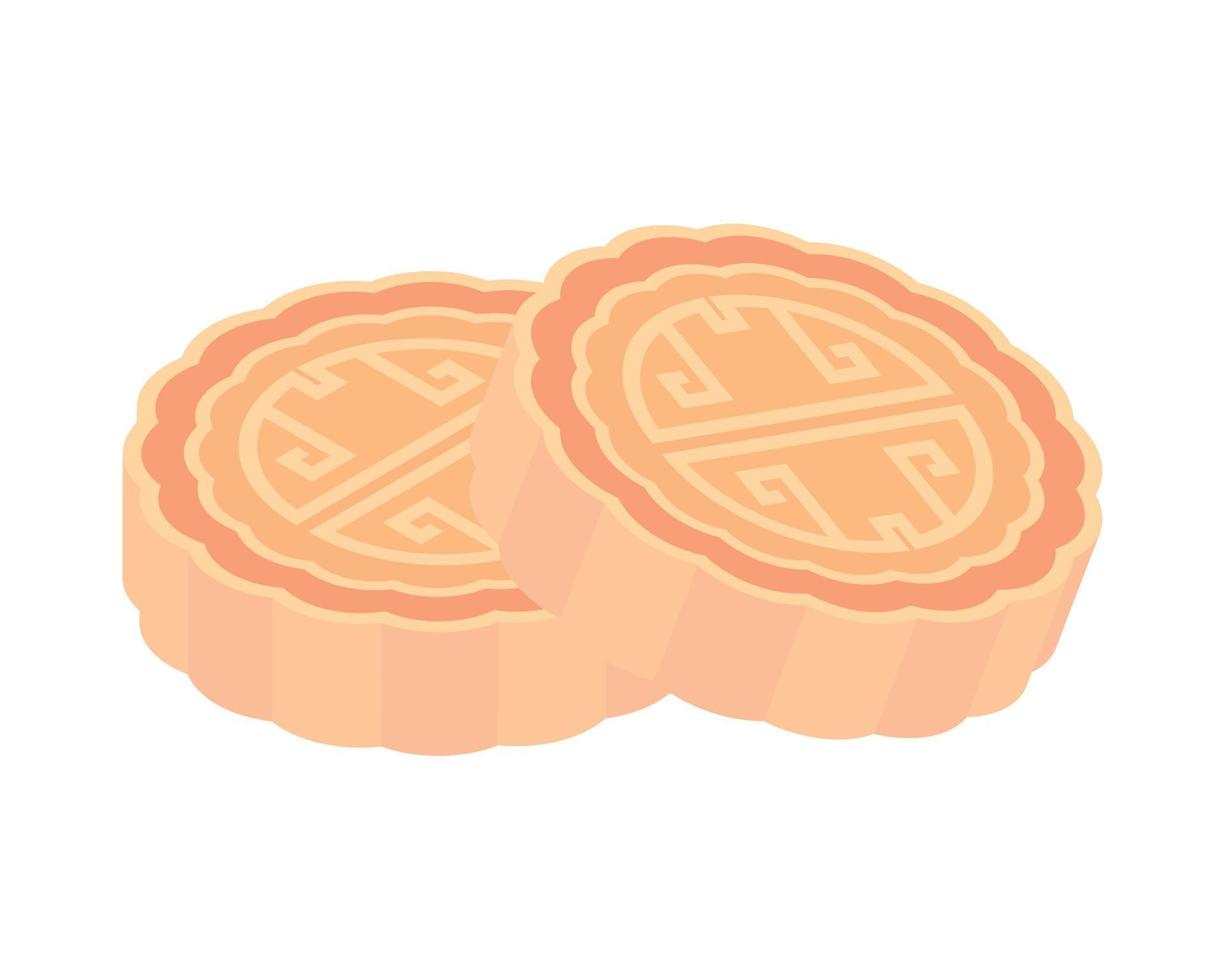 icono de pasteles de luna dulce vector