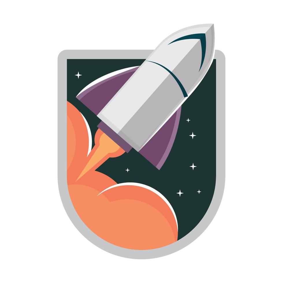 space spaceship label vector