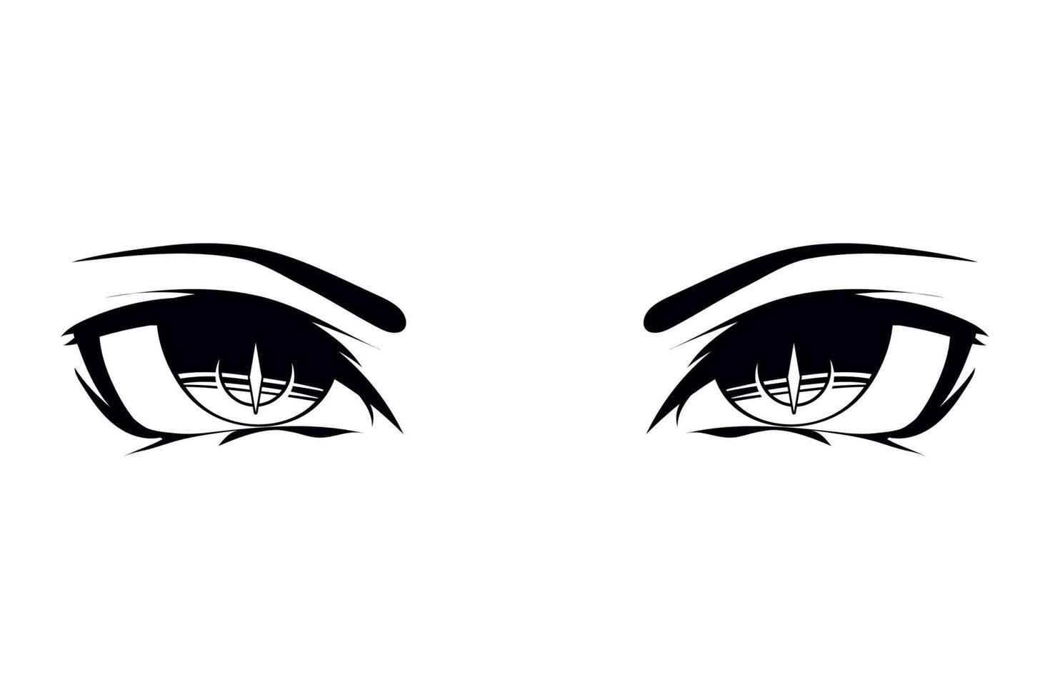 anime female eyes vector