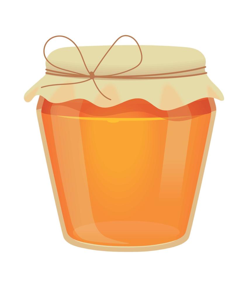 honey in a jar vector