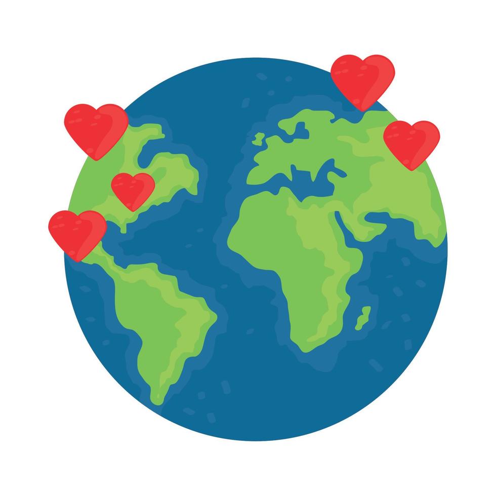 earth day love vector