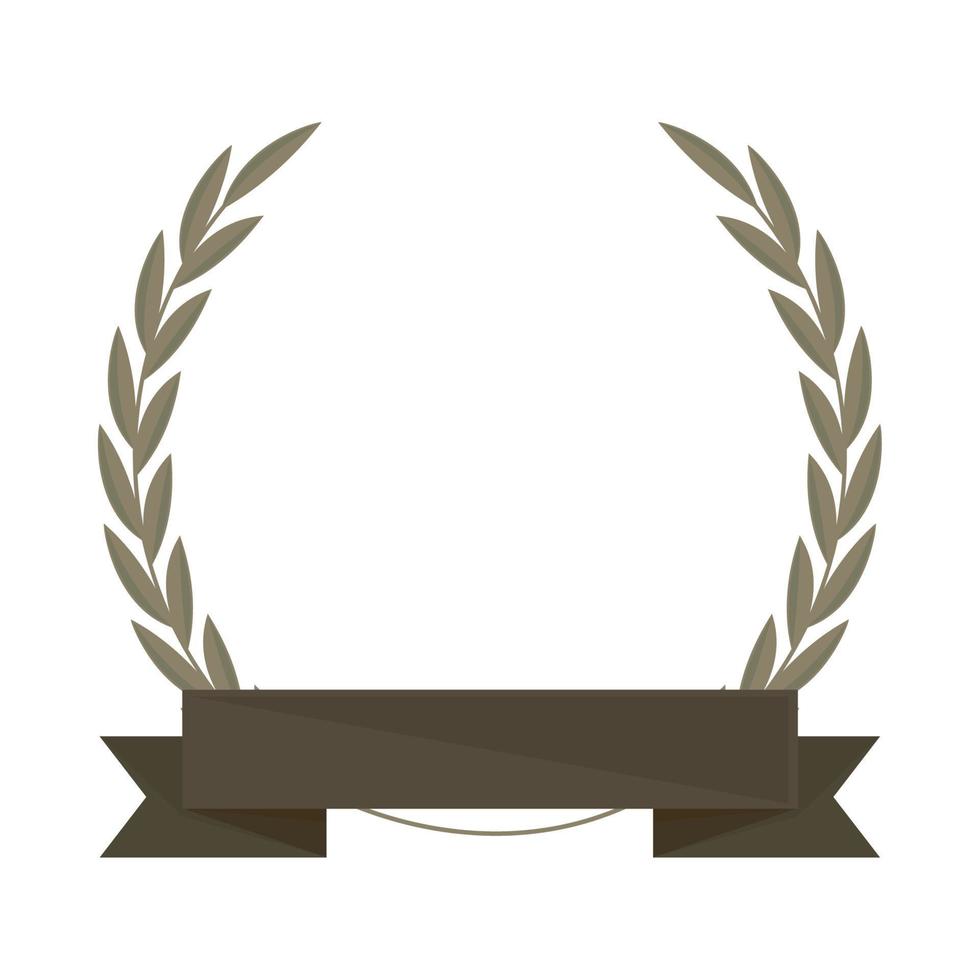 laurel banner icon vector